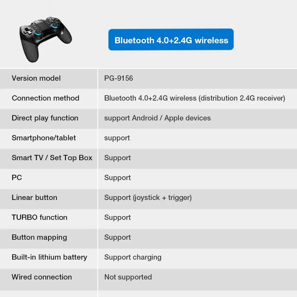Ipega PG-9076 PG 9076 PG-9156 геймпад Bluetooth игровой контроллер 2,4G беспроводной приемник Джойстик Android игровая консоль плеер#42