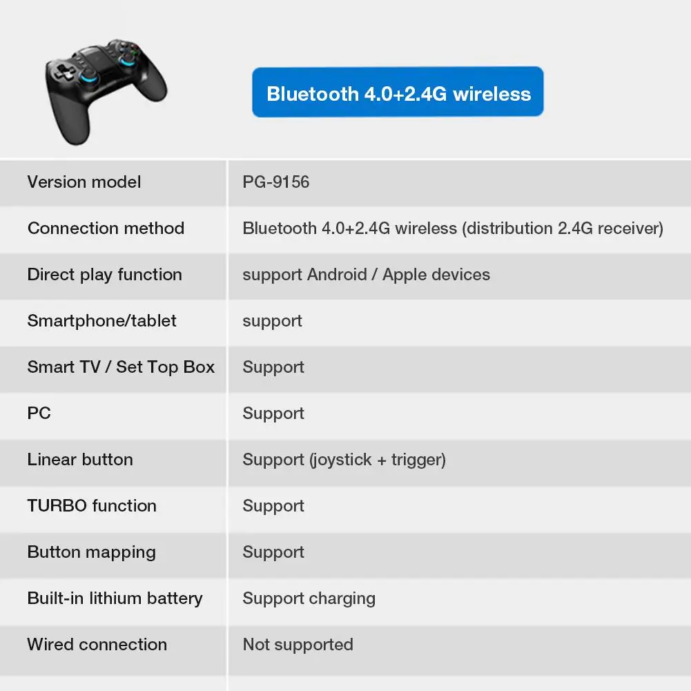 Ipega PG 9076 9156 геймпад Bluetooth игровой контроллер 2 4G беспроводной приемник Джойстик