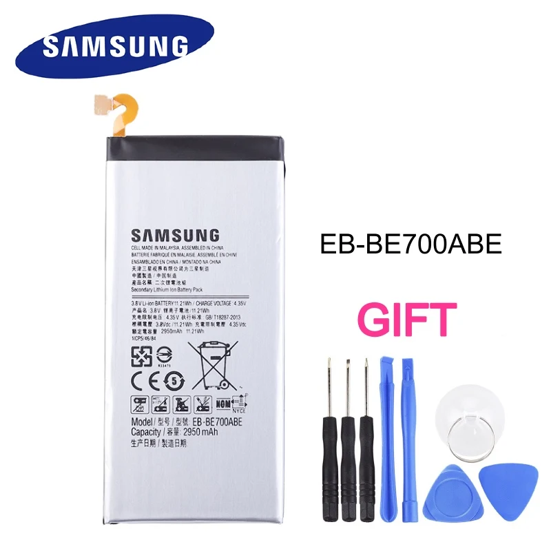 Оригинальный запасной аккумулятор для телефона Samsung Galaxy E7 E7000 E700F EB BE700ABE 2950