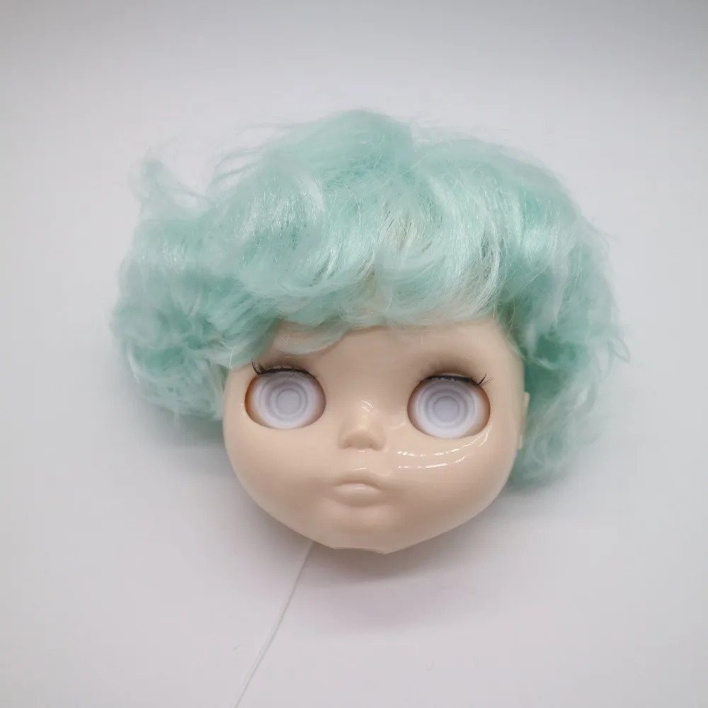 Бесплатная доставка Blyth голова куклы для DIY изменения с зелеными короткими