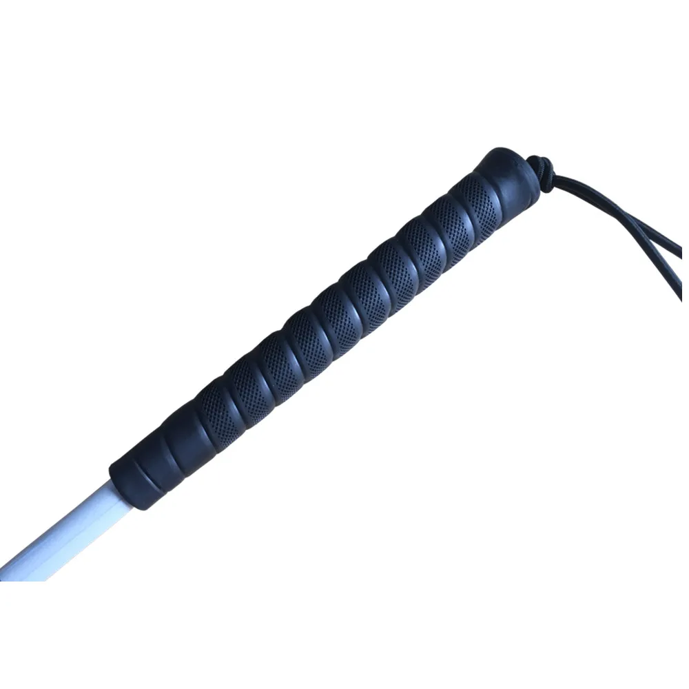 125cm-155cm, Aluminum mobility folding White Cane with Black Handle for the blind (folds down 6 sections) 3