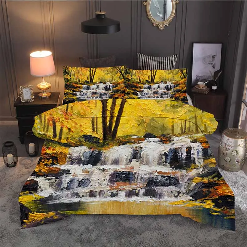 Ван Гог звездное небо кошка пододеяльник набор односпальная двуспальная кровать Твин Полный queen King размер для взрослых детей психоделические комплекты постельного белья