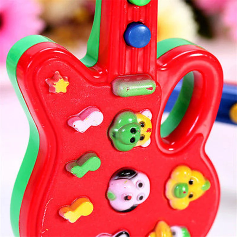 Детская Милая электронная гитара рифма развивающая музыка игрушка со звуком детский подарок музыкальный инструмент игрушка