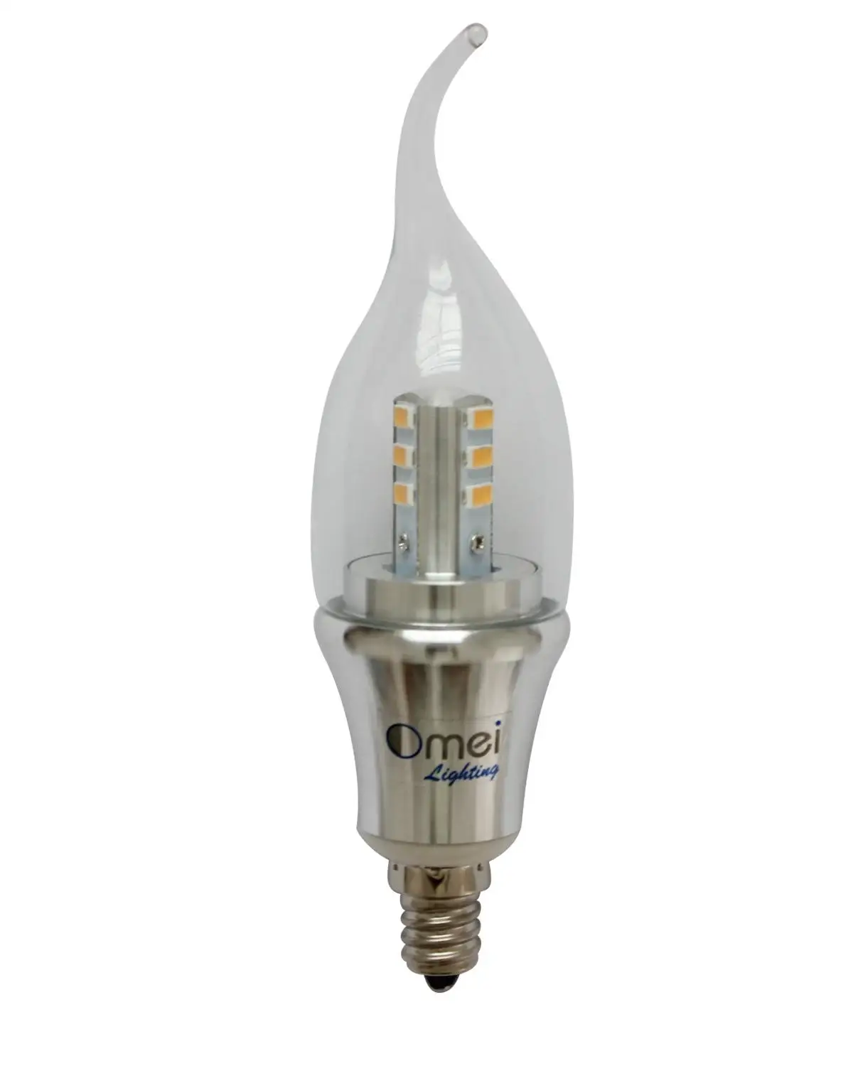 

10-PACK Non-Dimmable LED Flame Tip Candelabra Bulb- Filament 5 Watt 450 Lumen E12 Base 2700K Indoor or Outdoor