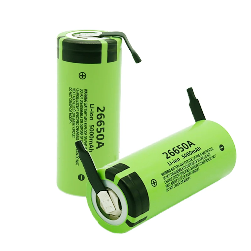 Аккумулятор для Panasonic 26650A 3,7 V 5000mAh высокой емкости 26650 литий-ионные перезаряжаемые батареи+ DIY никель