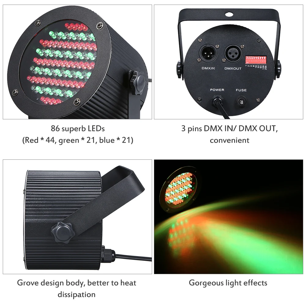 25 Вт сценический эффект светильник 86 светодиодный RGB мини Par лампа Поддержка Auto