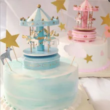 DIY font b Music b font font b Box b font Baby Party Colorful Carousel Cake