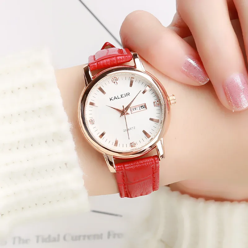 

KALEIR Brand High Quality Fashion&Casual Women's Quartz Watch Women Luxury Ladies Diamond Wristwatch Female Clock relogio saati