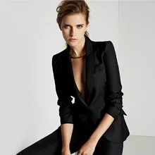 Custom made Black Female Suit Office Ladies Formal Business Work Wear (Jacket+Pants)