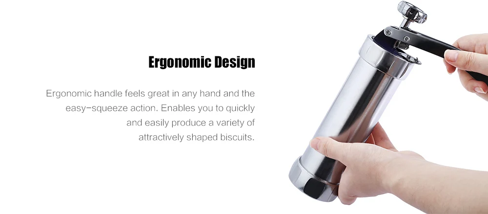 Press Cookie Machine Biscuit Maker Cake Decorating Gun Kitchen Tool 20 Moulds