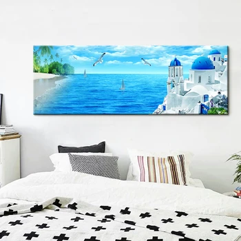 

Print Painting Wall Picture Modular Poster Canvas Seaside Church Castle Landscape Frame Art For Living Room Home Decor