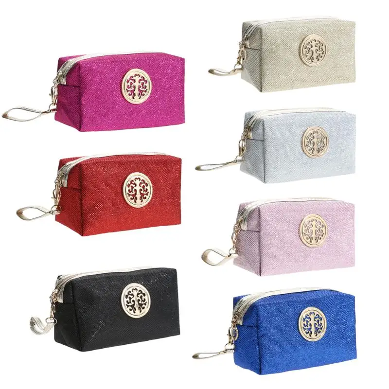 Косметичка Prince Bag перламутровый слой блестящий золотой порошок Дамский кошелек