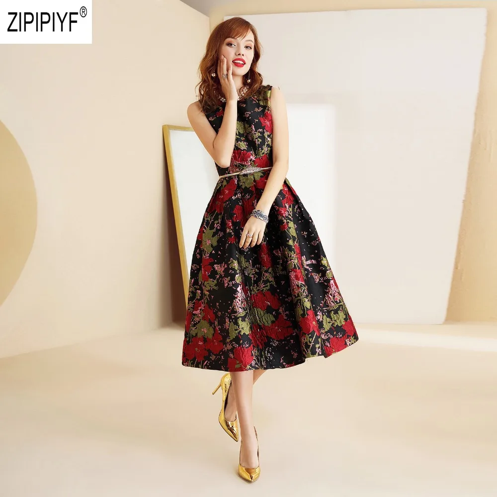 

2019 Summer Fashion Women Dresses O Neck Ball Gown Floral Embroidery Elegant Dresses Casual Party Women Dresses Vestidos Z1222