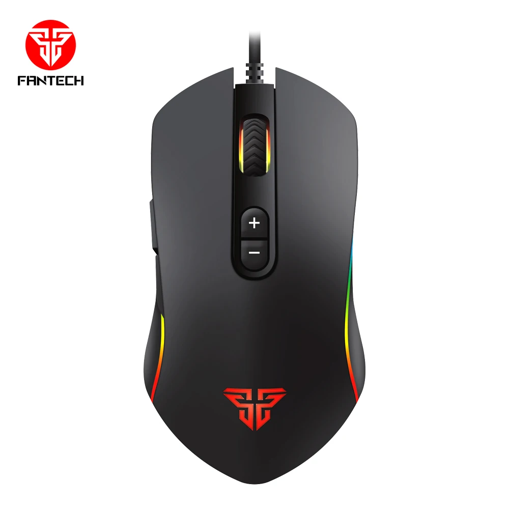 

FANTECH Gaming Mouse 4800DPI Programmable 7 Buttons RGB Backlit USB Wired Optical Mouse Gamer Macro for PC Computer Laptop
