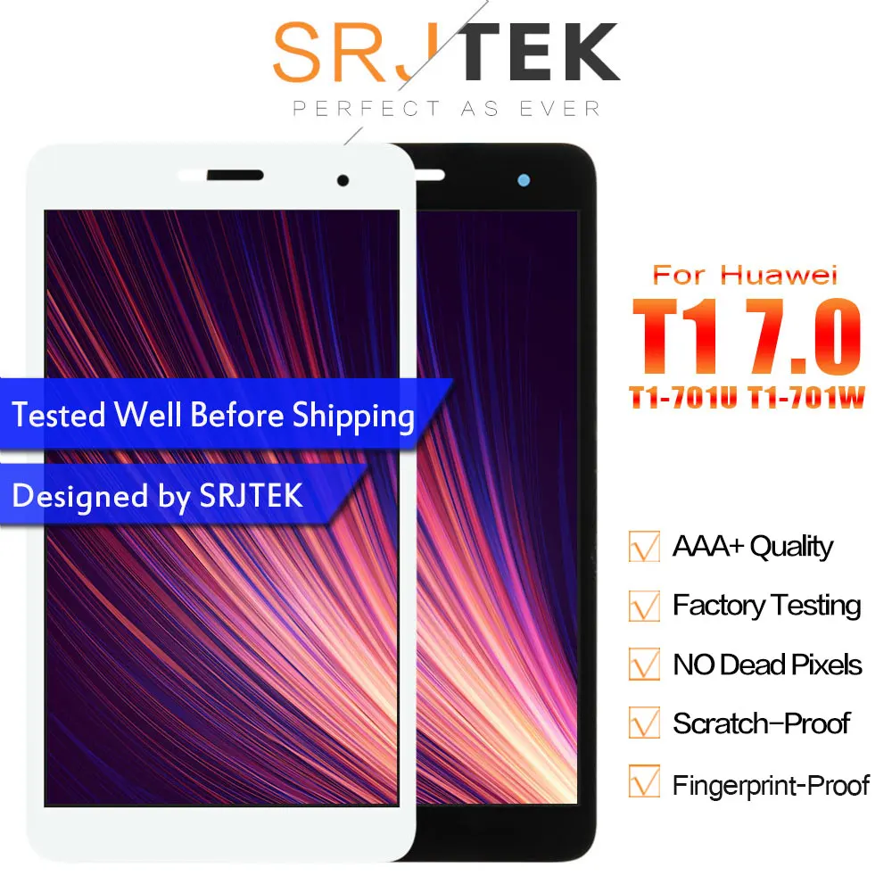 Srjtek 7 дюймовый сенсорный ЖК дисплей для Huawei Honor Play планшетов ПК|tablet pc parts|t1-701u lcdtouch