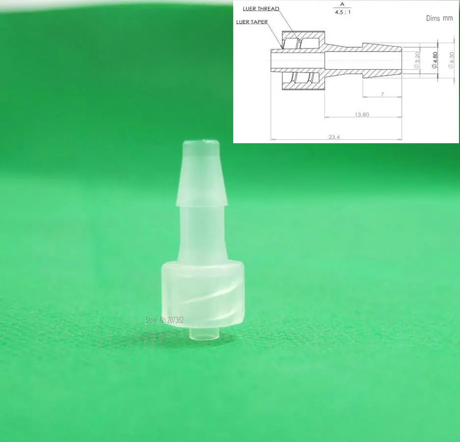 

Конический коннектор Luer Male Luer 3/16inch-Barb, 100 шт./лот