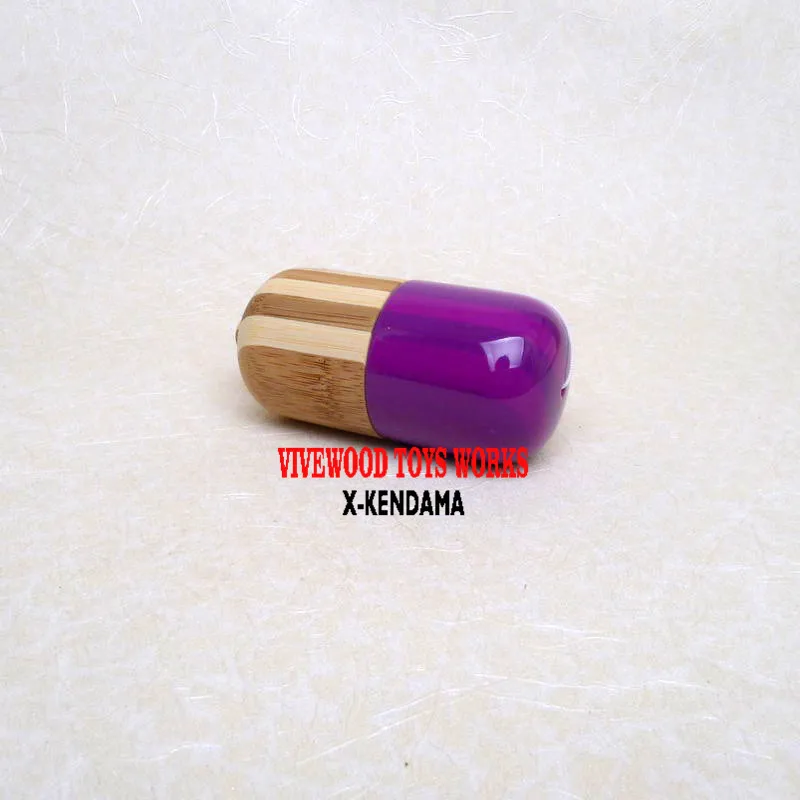 Бамбуковые таблетки прозрачные ПУ Kendama из бамбука жонглирование фиолетовый