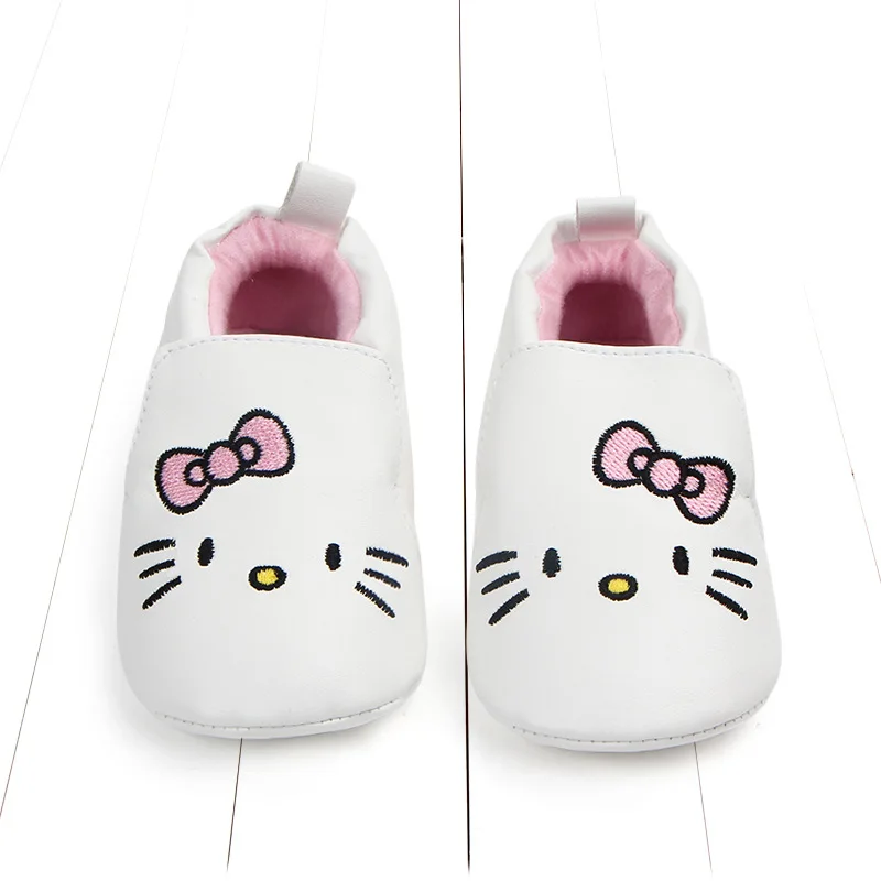 

New Baby Girls Cute Shoes 0-18M Infant PU Cartoon Cat First Walkers Kids Children Casual Lovely Shoes Toddlers Newborn Gift Shoe