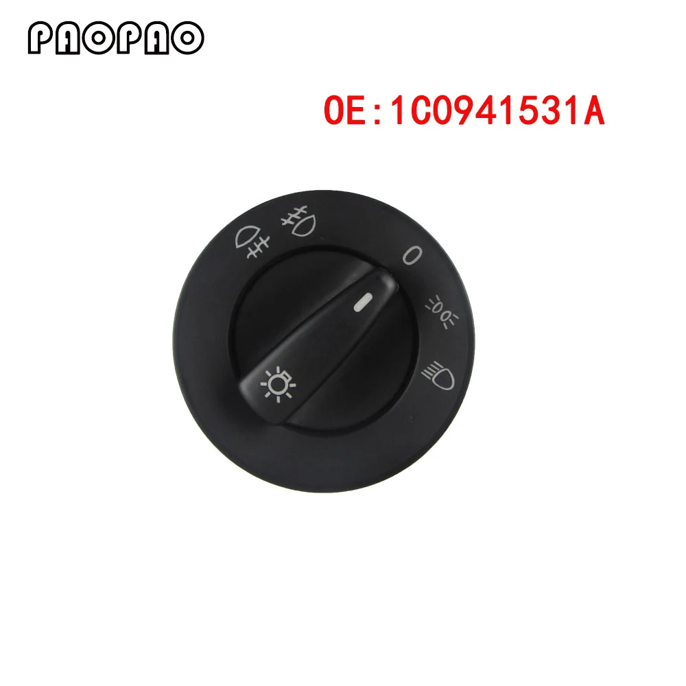 

1C0941531A FOR Golf 4 MK4 Passat 3BG 3B Polo T5 Bora Sharan Headlight Fog Lights Switch 1C0 941 531 A 20H V10-73-0113