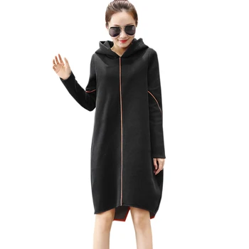 

Autumn Winter Women Long Hoodies Sweatshirts Hooded Thick Warm Sweatshirts Casual Loose Plus size Hoodies Sweatshirts RE0226