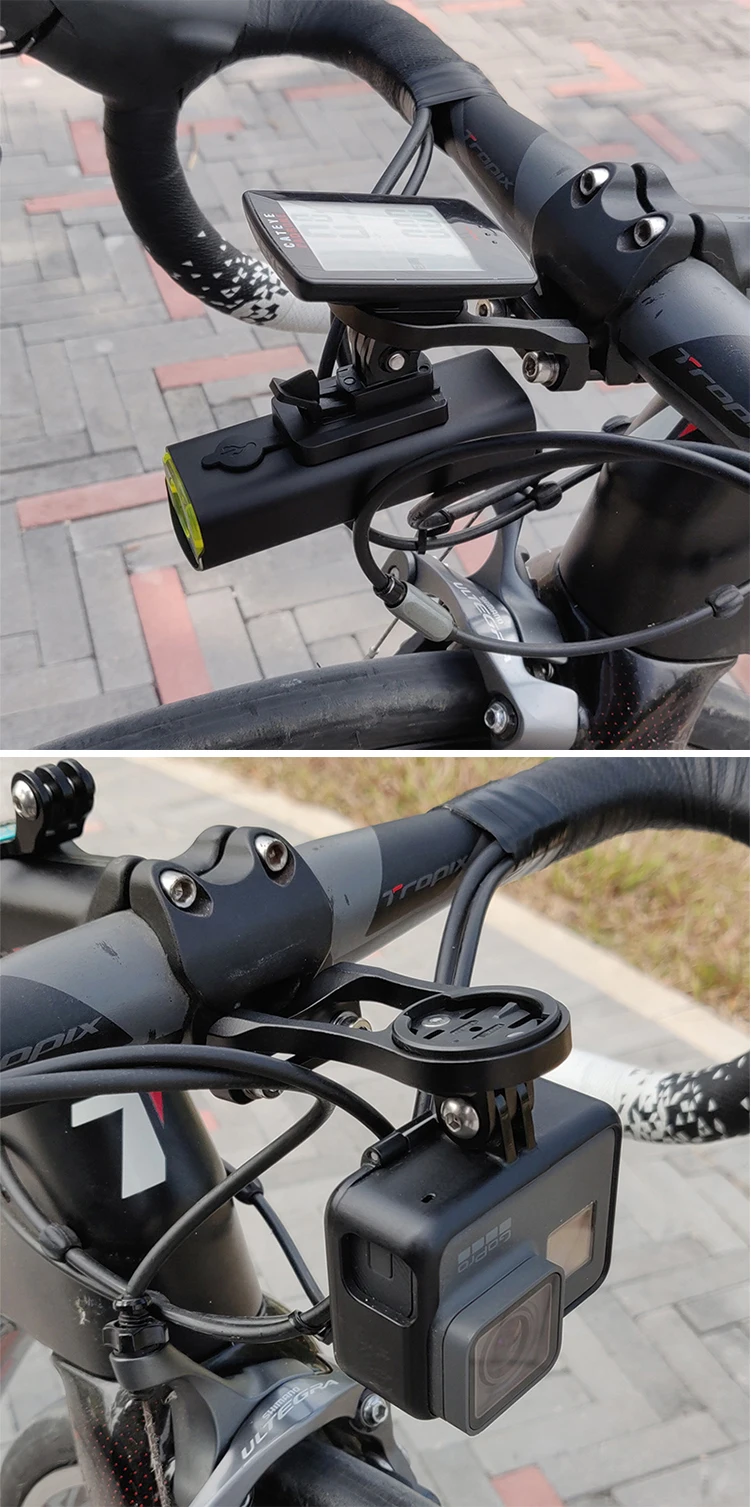 Bike Stem Extension Computer Mount GPS Bracket Holder For GARMIN Wahoo Bryton Cateye Sigma Computer Camera Holder