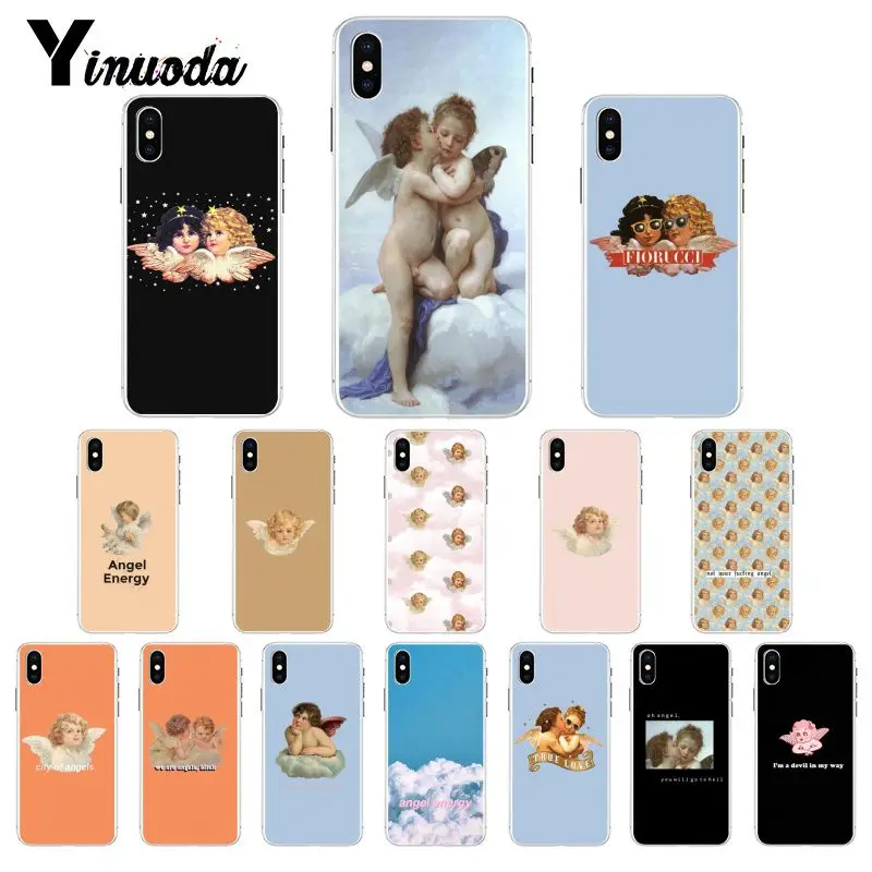 

Yinuoda Vintage Painting Paradise Renaissance angels Phone Case for iPhone X XS MAX 6 6S 7 7plus 8 8Plus 5 5S XR 10 11 pro max