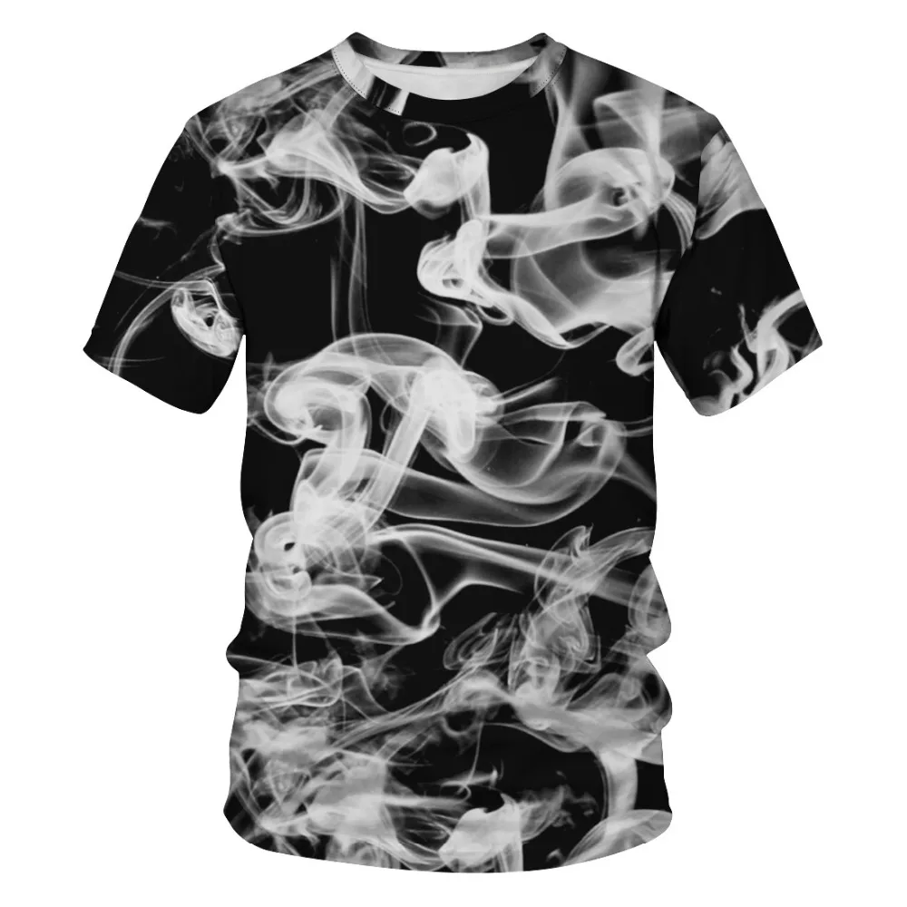 

Hipster 3D Print Smog Tshirt Men/women Gothic Streetwear Black Short Sleeve Tee T shirt Boys Summer Casual Crewneck Tshirt Tops