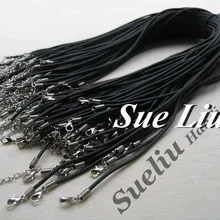 100 шт 2,5 мм черный резиновый шнур для ожерелья с застежкой Омаров-18"