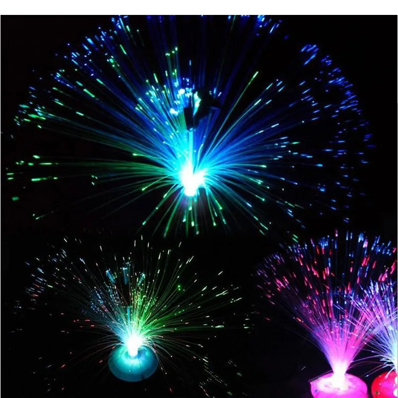 10 шт./лот,, Красочный Светодиодный светильник из оптического волокна, светящийся, мигающий, звездный блеск, Цветочная лампа, игрушки для свадебной вечеринки, Декор, светодиодная игрушка в виде цветка