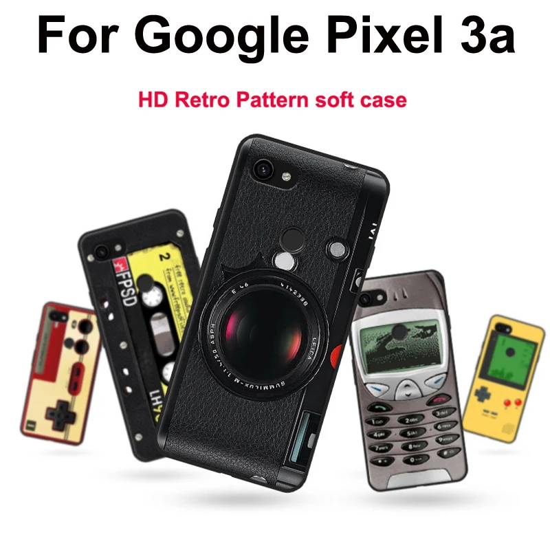 

For Google Pixel 3a Case 5.6" retro Painting Soft TPU Phone Back Cover For Google Pixel3a Silicone Cases For Google Pixel 3a 3 a