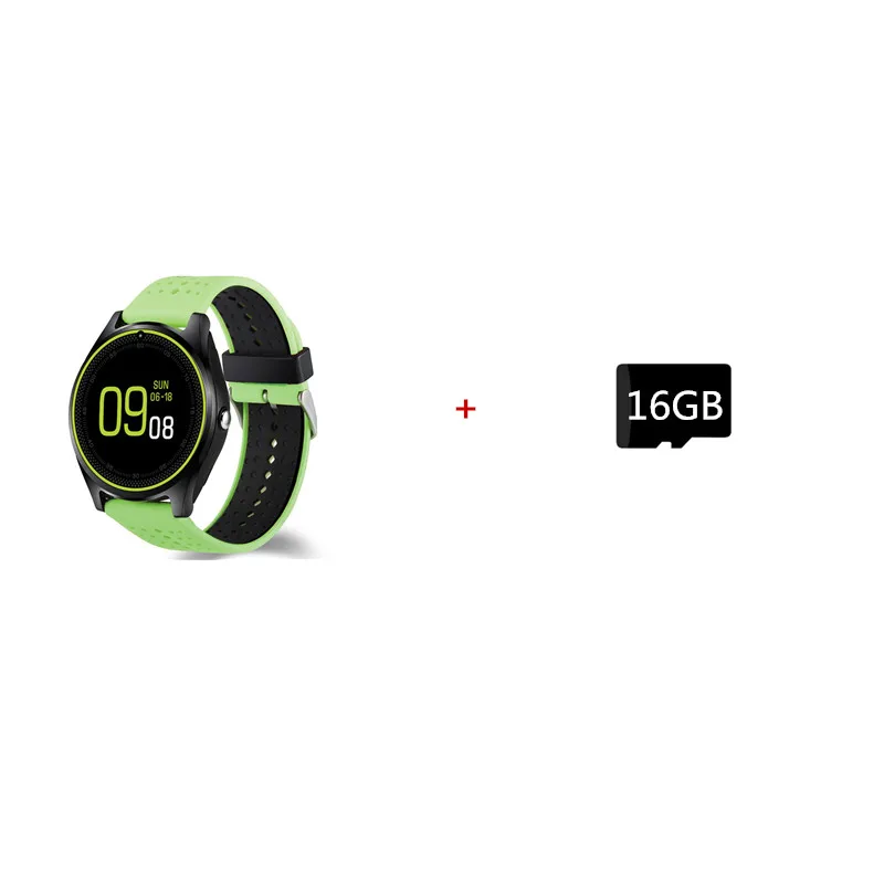 Круглые Смарт-часы с поддержкой камеры, Bluetooth, умные часы с sim-картой, наручные часы для мужчин, женщин, детей, беспроводные устройства - Цвет: Green 16GB