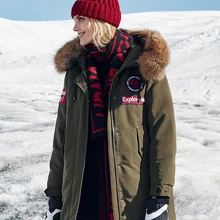 BOSIDENG, новинка 90%, Женская куртка на гусином пуху, суровая, зимняя, водоотталкивающая, с воротником из натурального меха, ветрозащитная, лыжная куртка B80142150