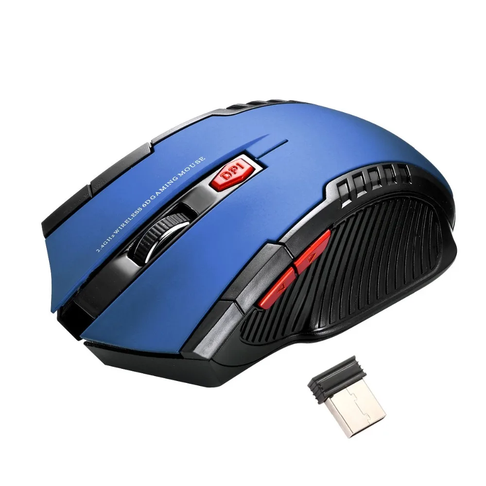 2.4G Wireless Mouse 6 Buttons Professional Optical Mouse Adjustable