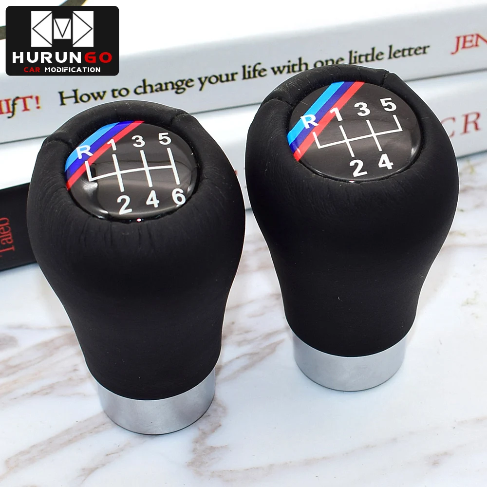 

5 6 Speed ABS Plastic Leather Car Gear Shift Knob For BMW 1 3 5 6 Series E36 E38 E39 E46 E53 E60 E63 E83 E84 E87 E90 E91 E92 F30