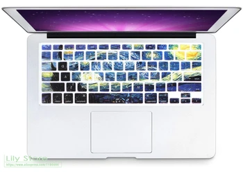

For MacBook Air 13.3 Starry Night Keyboard Cover Silicone Skin For MacBook Pro 13 15 with or w/out Retina