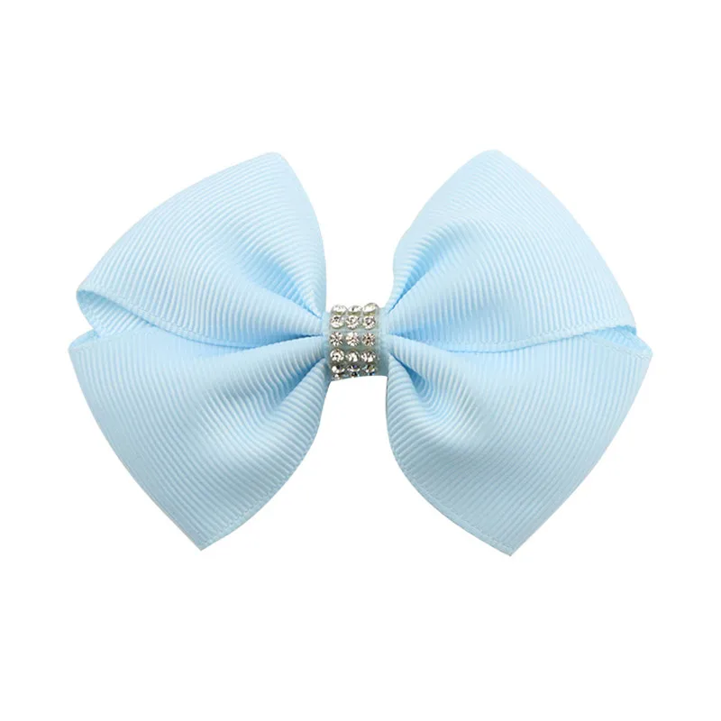 20Pcslot 3.6 Inch Colourful kids Boutique Ribbon Bows With Clip Hair Accessories For Baby Girls Children Hair Pins Hair Clip  (10)
