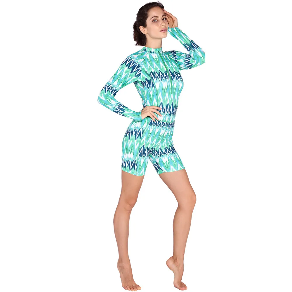 SABOLAY женские цельные лайкра плотная молния быстросохнущие рубашки для купания Рашгард одежда для купания серфинг, Ныряние купальник с защитой от солнца