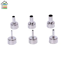 Free shipping New 6 pcs Nozzle for 858 858A 858D 868 878 898 Soldering station Hot Air Stations Gun Nozzles