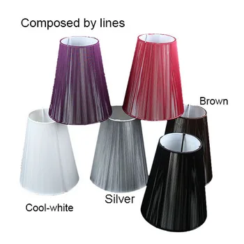 

15cm Modern black white red brown Pull line Fabric wall light lamp shades, E14 hole 3cm