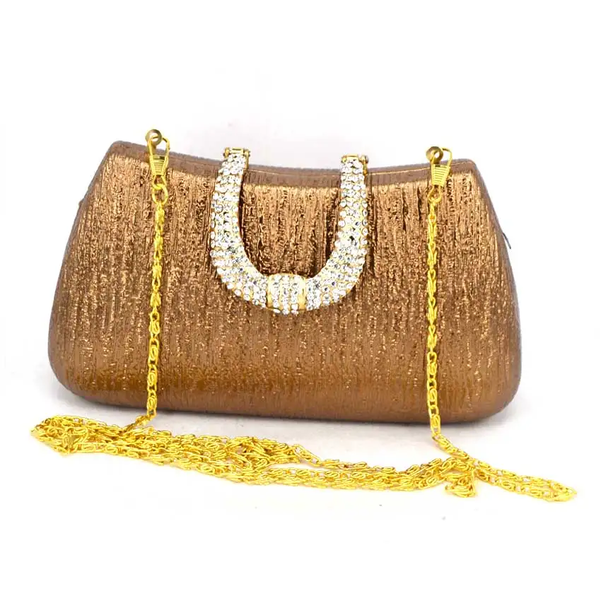 gold clutch bag with strap