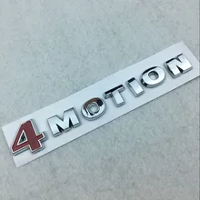 Decalque emblema para carro, 1x 4 movimento 4 vermelho & cromado decalque emblema para passat touareg golf polo tiguan jetta car adesivo de emblema do porta-malas