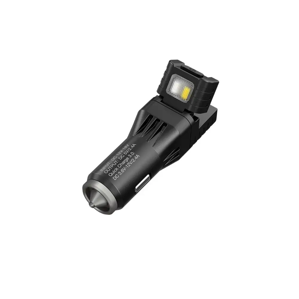 NITECORE VCL10 многофункциональный автомобильный гаджет QC 3,0 Автомобильное зарядное устройство стеклянный молоток аварийное предупреждение освещение Автомобильная резервная лампа