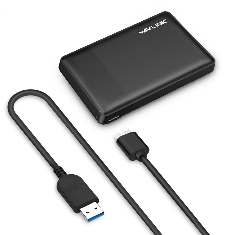 Wavlink SATA USB 3,1 корпус для жесткого диска USB 3,0 Внешний чехол светильник для 7 мм 9,5 мм 2,5 дюймов SATA/HDD/SSD USB кабель и отвертка