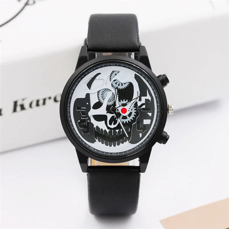 Luxury Fashion Men Watches Classic Stainless Steel Quartz Analog Watch Leather Quartz Wrist Watch Casual Wristwatch clock M24 (16)