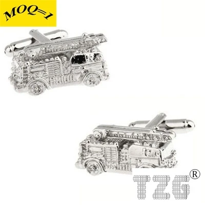 

Silver Fire Fighting Truck Cufflink Cuff Link 1 Pair Free Shipping Promotion