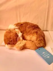 Новый Моделирование Спящая кошка модель игрушки смолы и мех желтый CAT модель подарок 25 см 0569