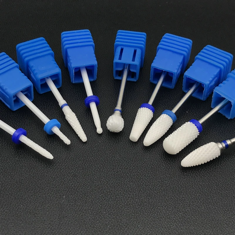 

1pc Medical Grade Dental Hard Zirconia Cutter and White Ceramic Drill Bits Cuticle Rotary Milling Cutters for Manicure Pedicure
