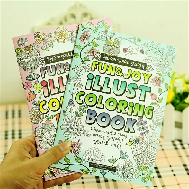 A5 BLUE Secret Garden An Inky Treasure Hunt Coloring Book Children Adult Relieve Stress Kill Time