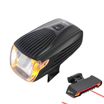

Bicycle Light Set Led Flashlight Lighting Smart Front Headlights Bike light Rear Laser Taillight Turn Brake Safety Tail Lamps