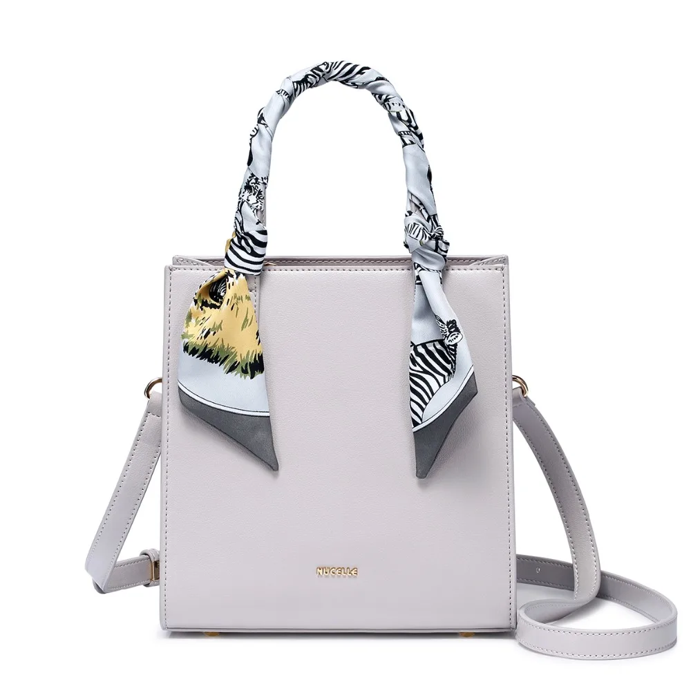 

Brand Women's PU Leather Handbags Ladies Fashion Solid Brief OL Tote Purse Female Elegant Ribbons Crossbody Bags